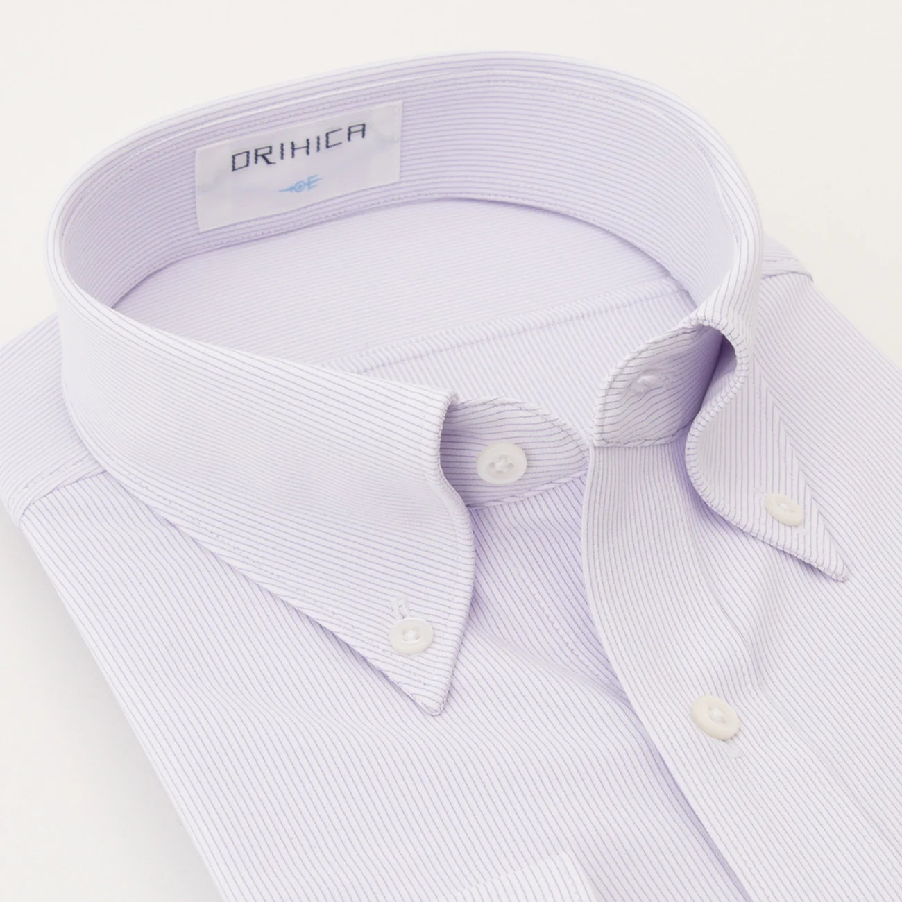 Super Non-Iron DRY×DRY Striped Button-Down Shirt - Lavender - Image 3