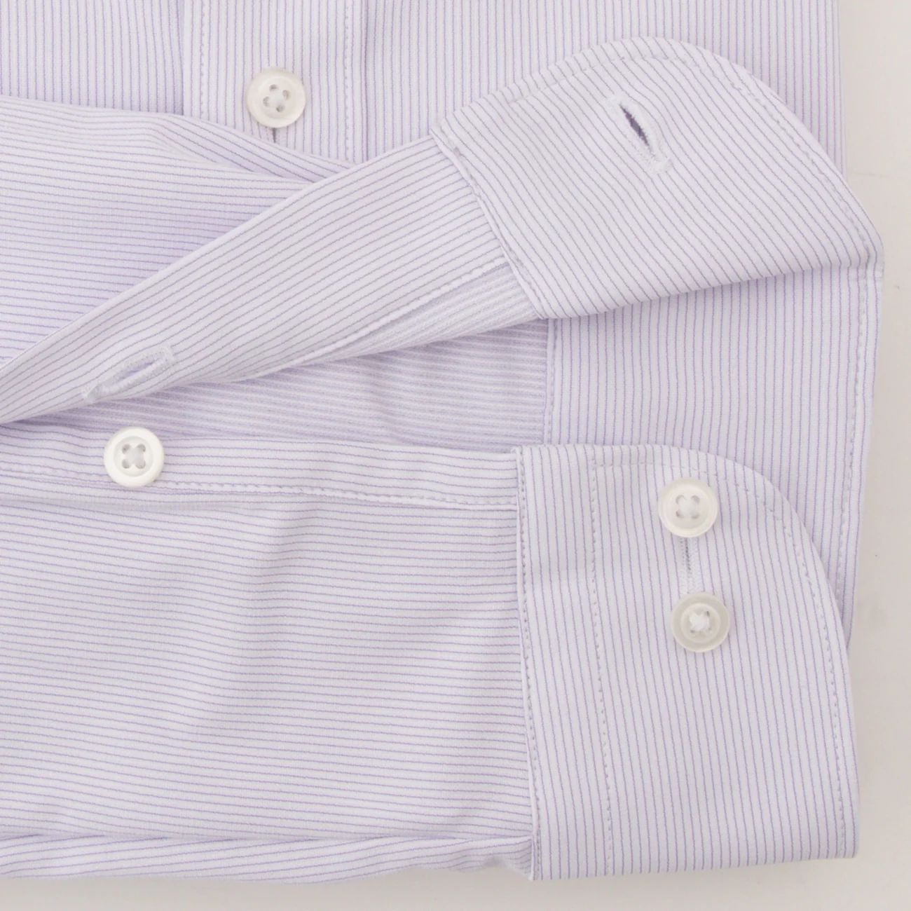 Super Non-Iron DRY×DRY Striped Button-Down Shirt - Lavender - Image 4