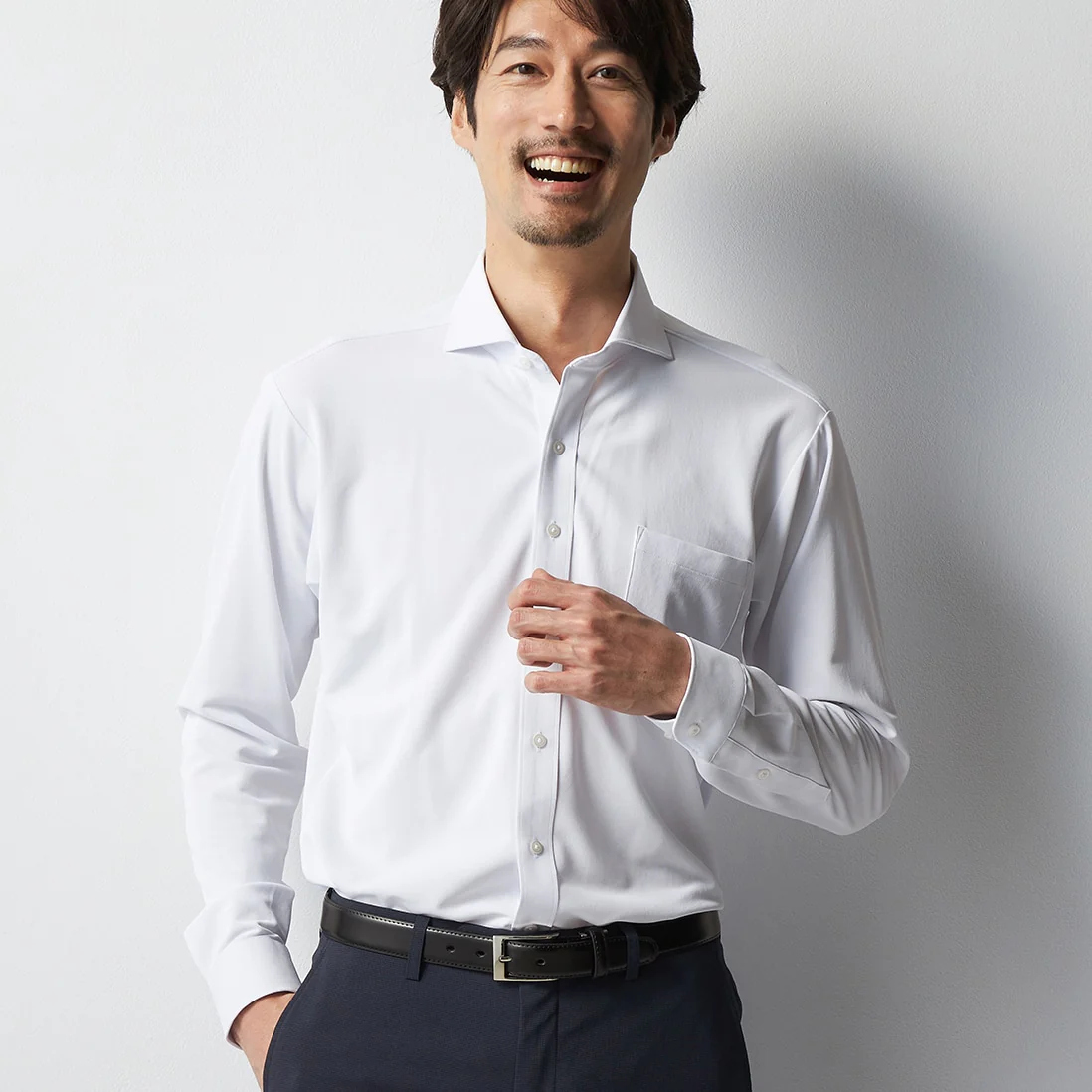 Super Non-Iron DRY×DRY Cutaway Shirt - White