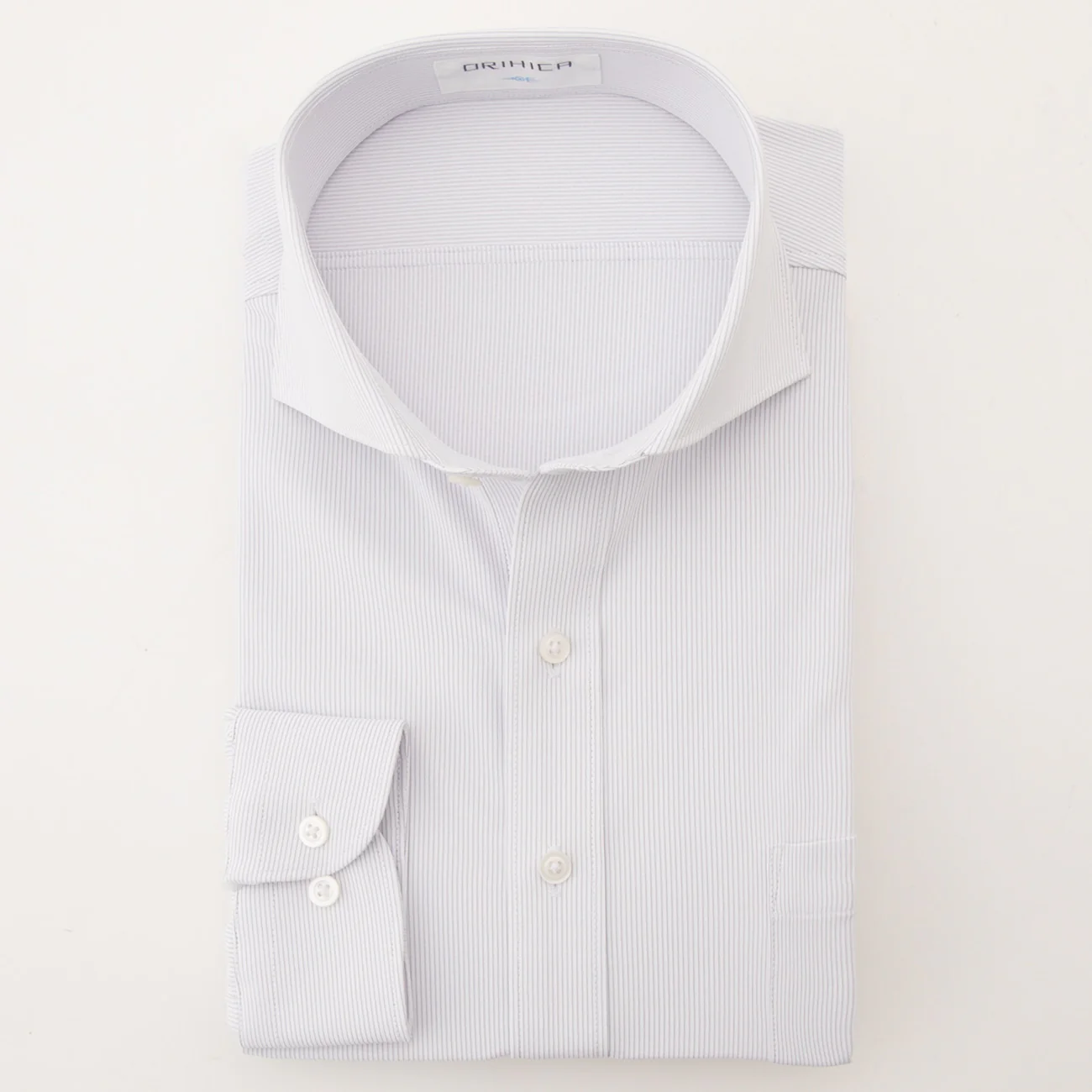 Super Non-Iron DRY×DRY Striped Cutaway Shirt - Gray