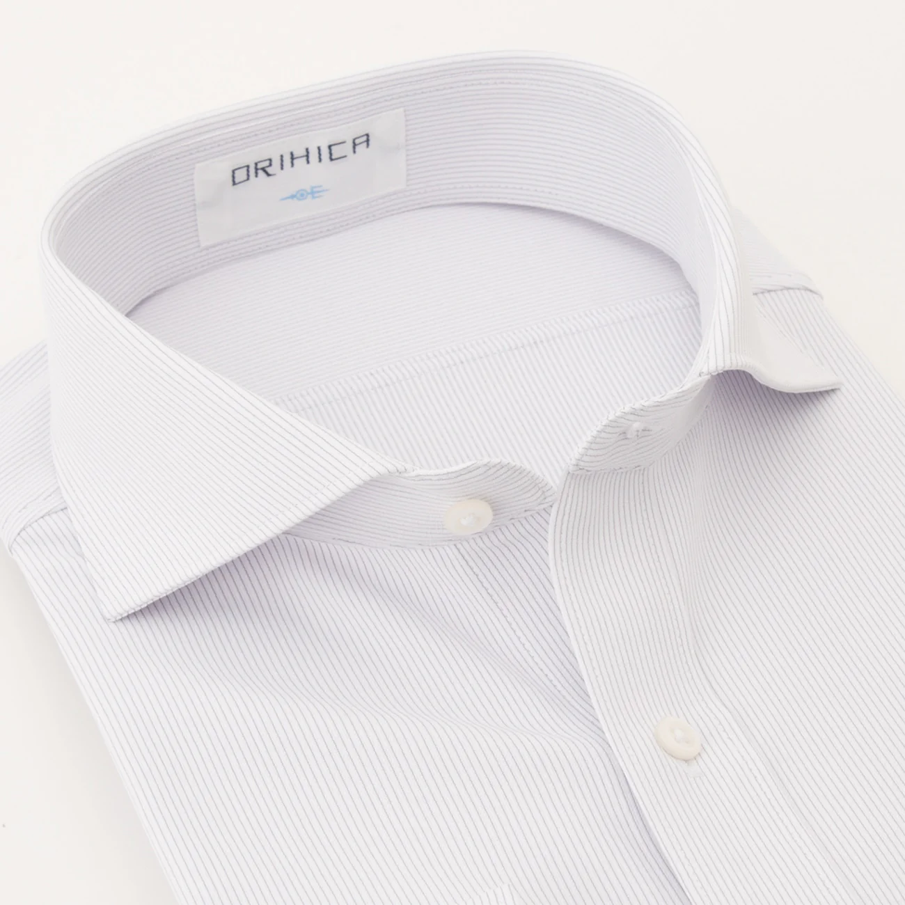 Super Non-Iron DRY×DRY Striped Cutaway Shirt - Gray - Image 2
