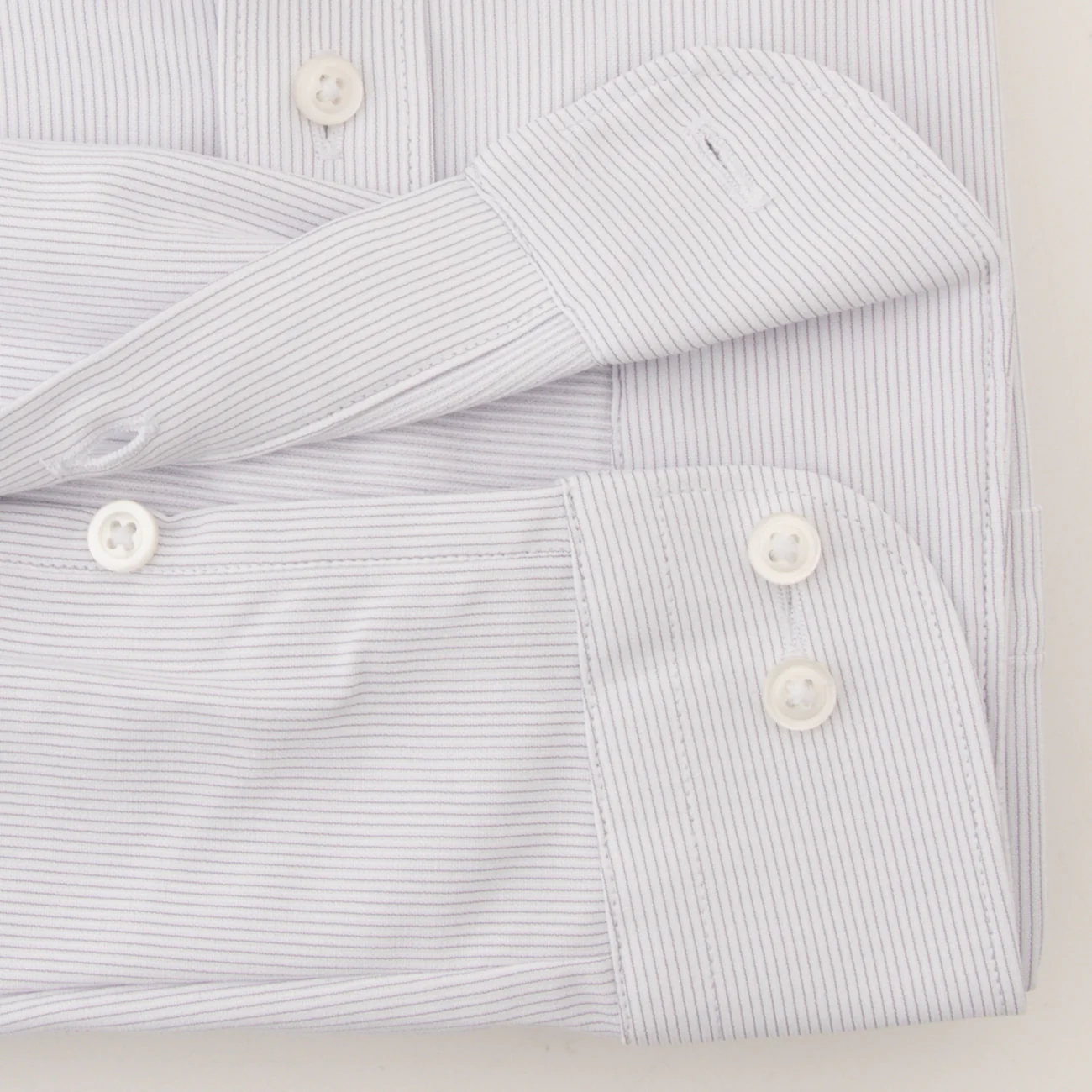 Super Non-Iron DRY×DRY Striped Cutaway Shirt - Gray - Image 3