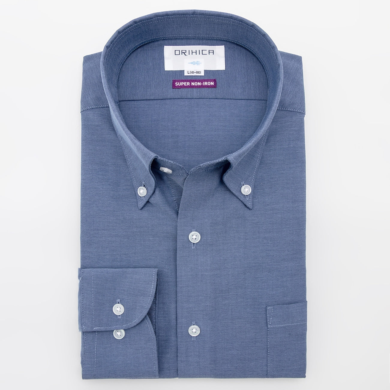 Super Non-Iron Button-Down Shirt - Navy - Image 2