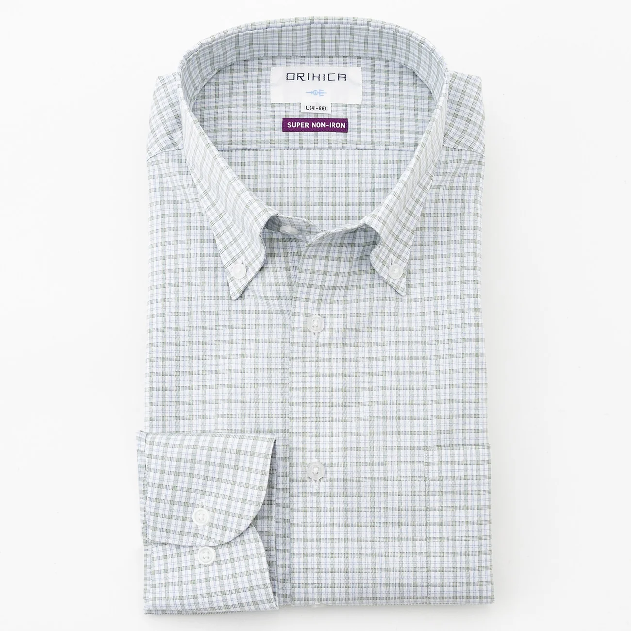 Super Non-Iron Check Button-Down Shirt - Mint - Image 2
