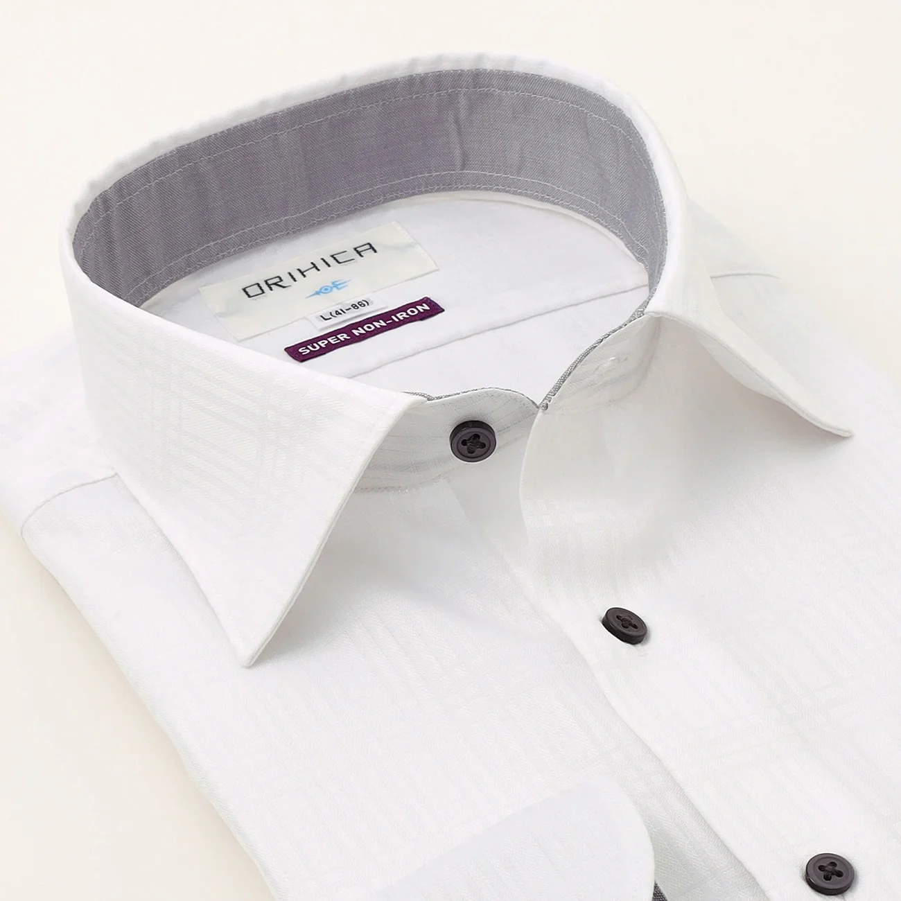 Super Non-Iron Spread Collar Shirt - White - Image 6