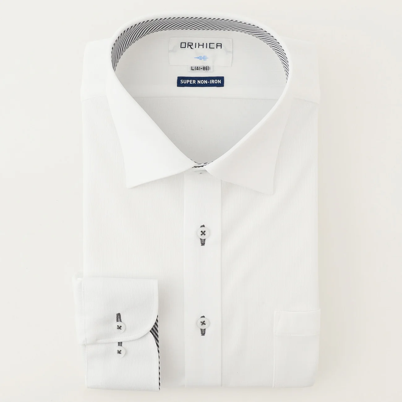 Super Non-Iron Stretch Spread Collar Shirt - White - Image 5