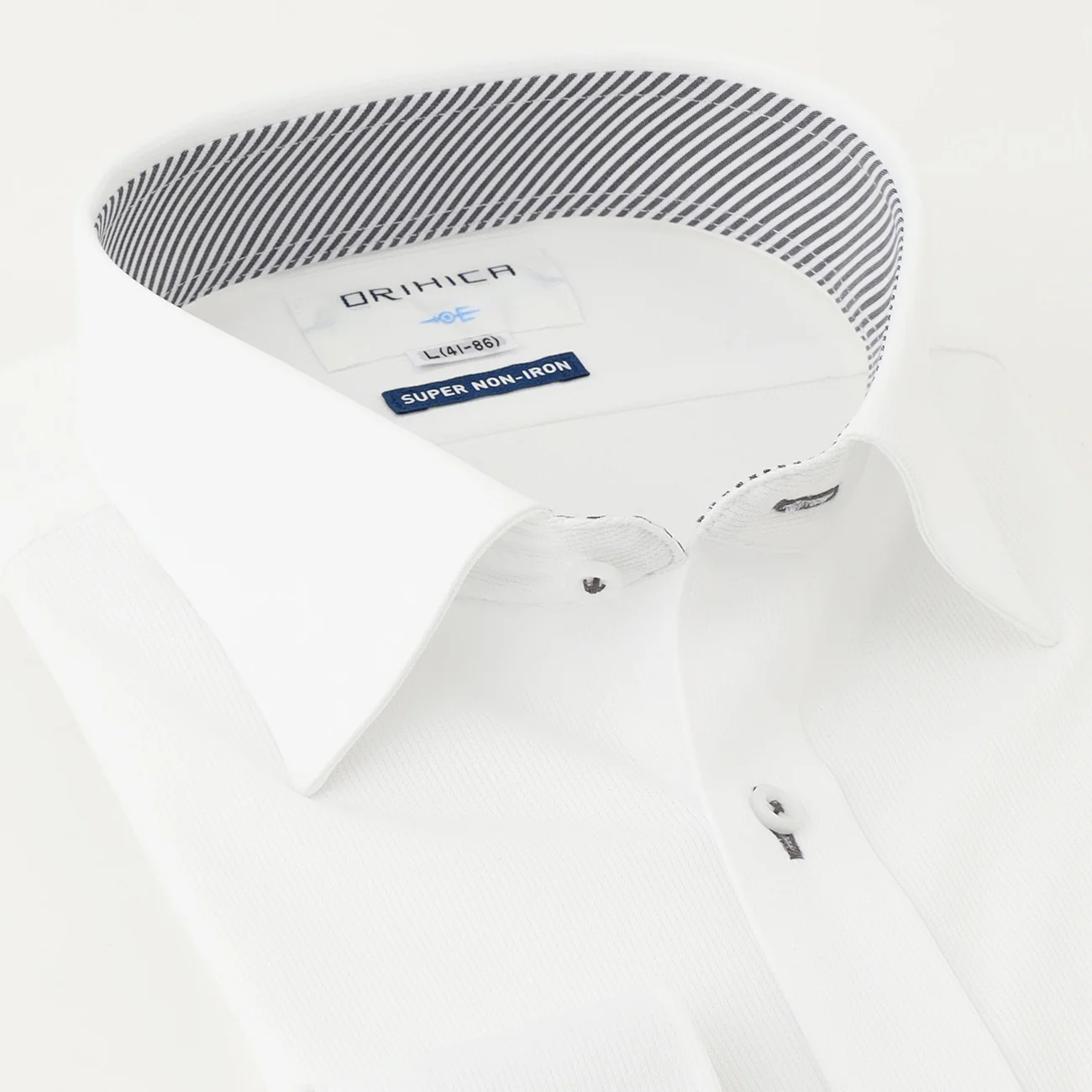 Super Non-Iron Stretch Spread Collar Shirt - White - Image 6