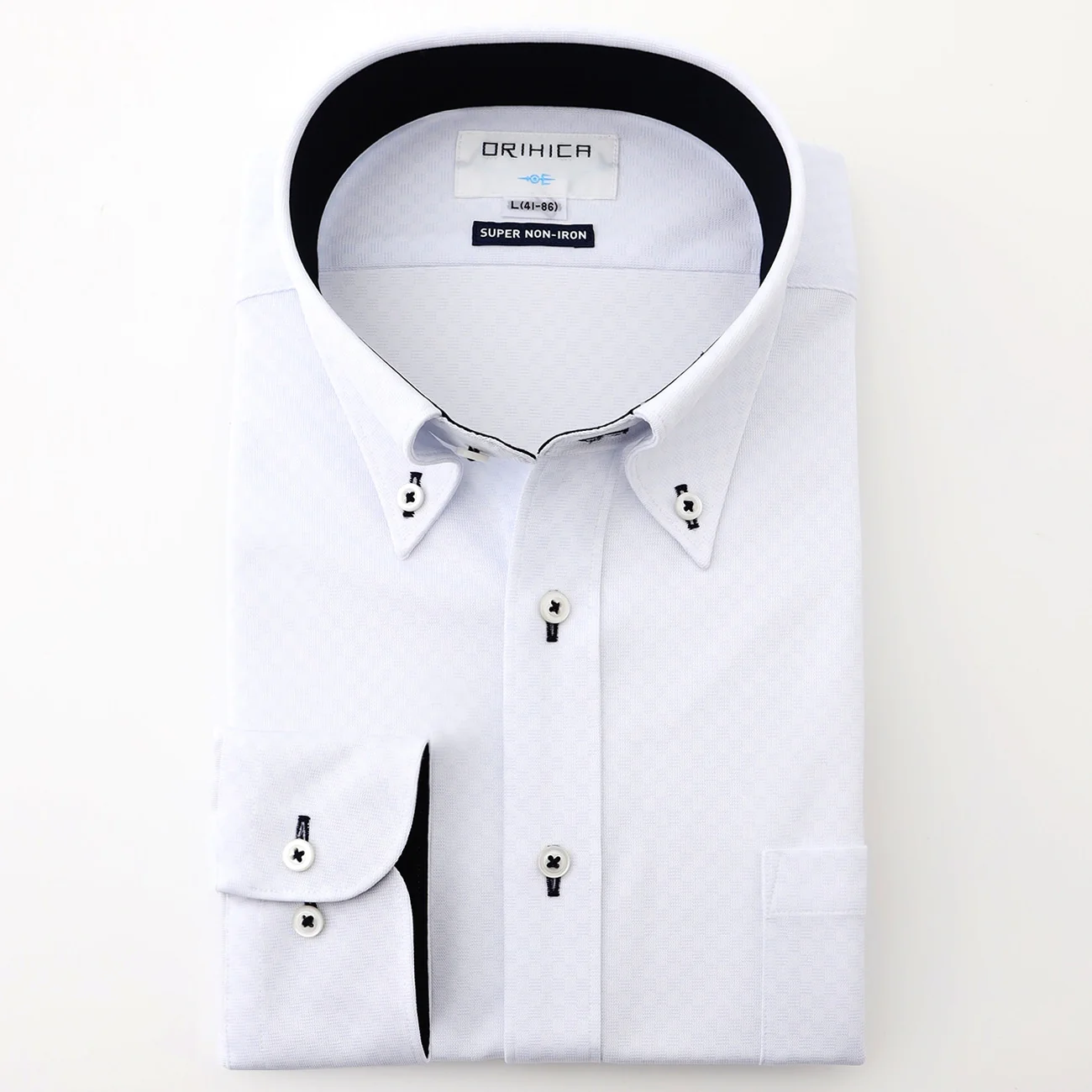 Super Non-Iron Stretch Button-Down Shirt - Blue - Image 5