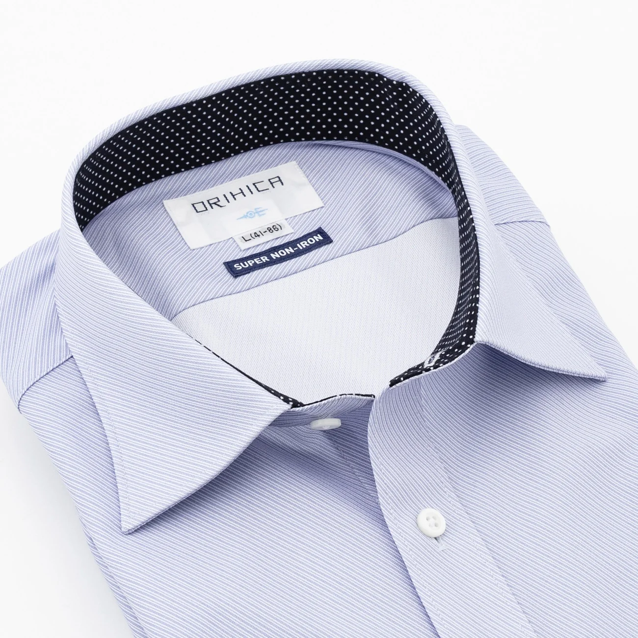 Super Non-Iron Stretch Spread Collar Shirt - Blue - Image 3