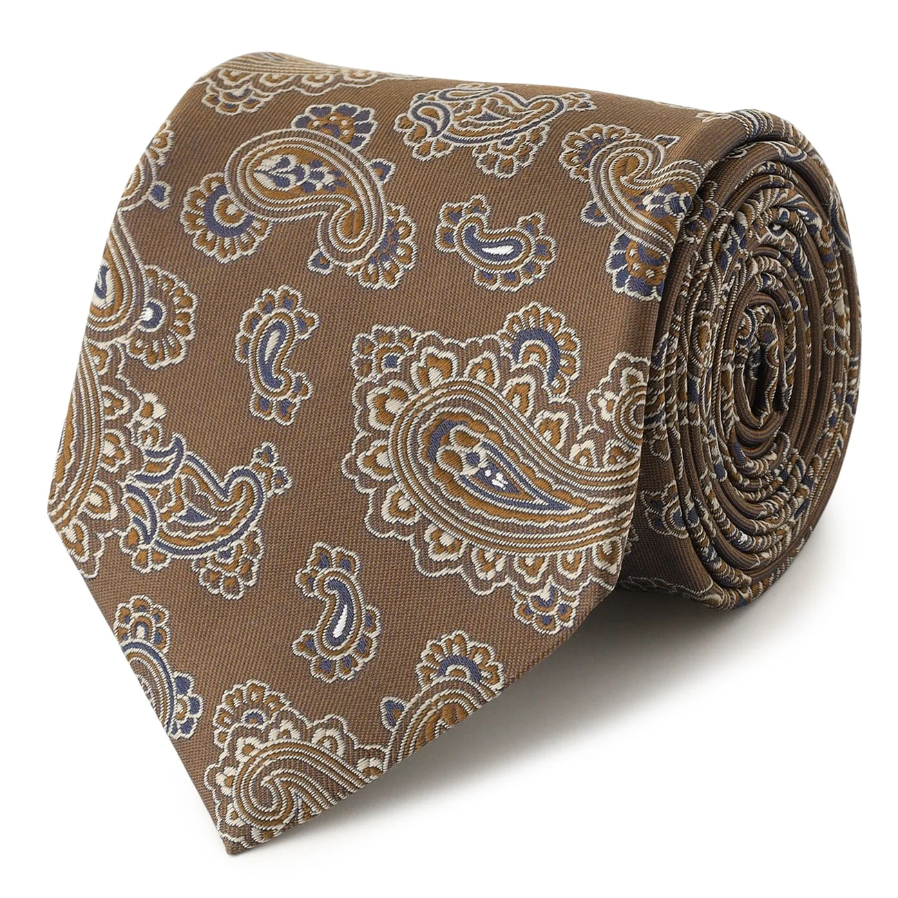 TIE YOUR TIE × ORIHICA: Paisley Silk Tie - Brown