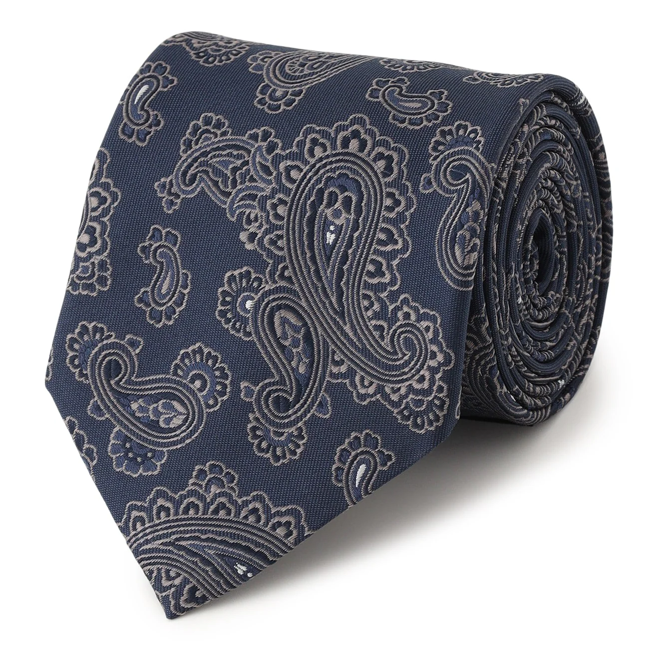 TIE YOUR TIE × ORIHICA: Paisley Silk Tie - Navy