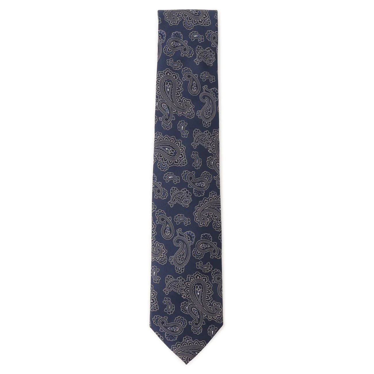 TIE YOUR TIE × ORIHICA: Paisley Silk Tie - Navy - Image 2