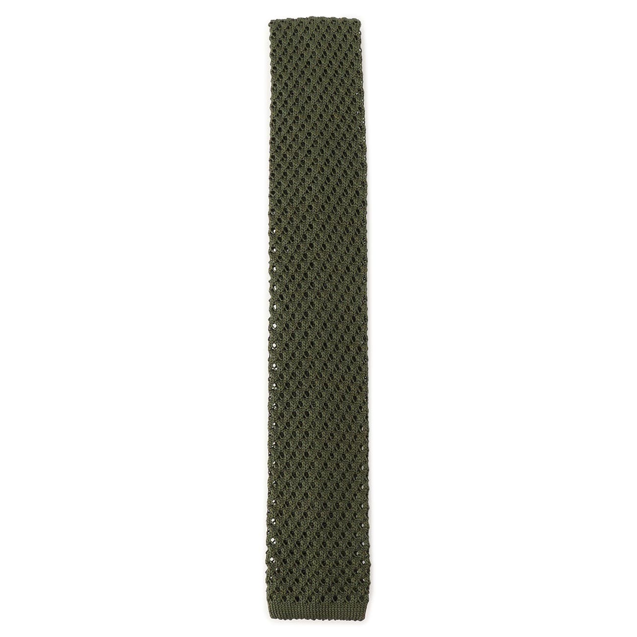 Solid Knit Tie - Green - Image 2