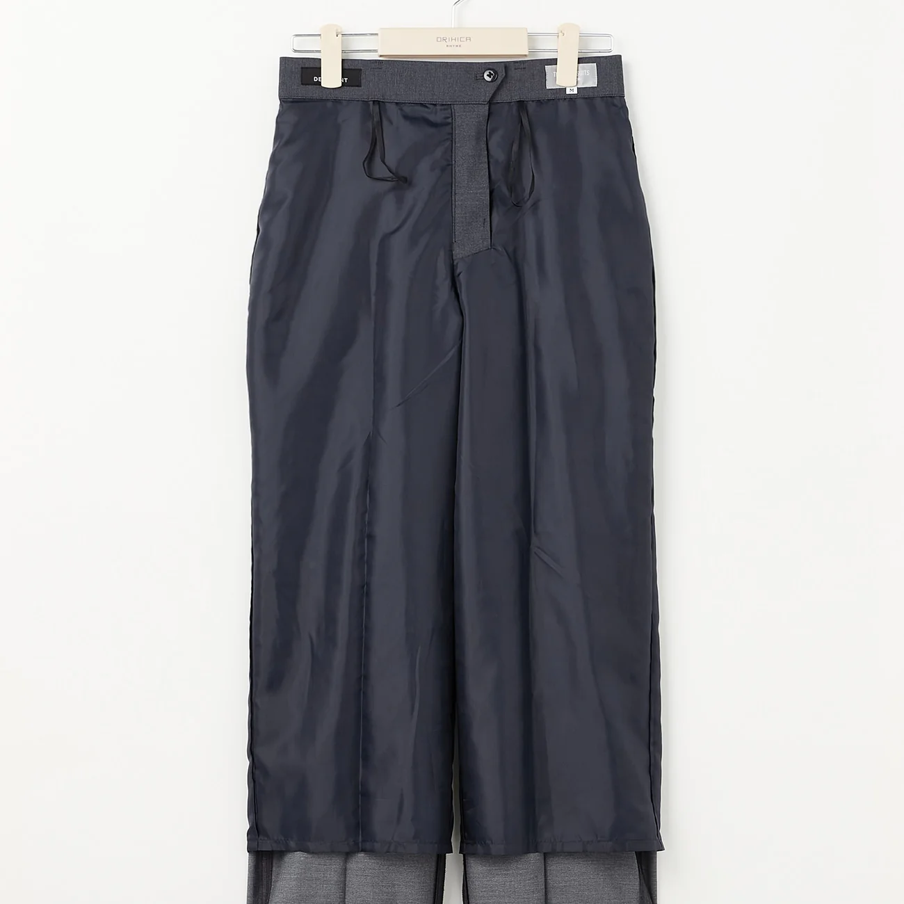 THE THIRD SUITS Denim-Like Wide Pants - Navy - Image 8