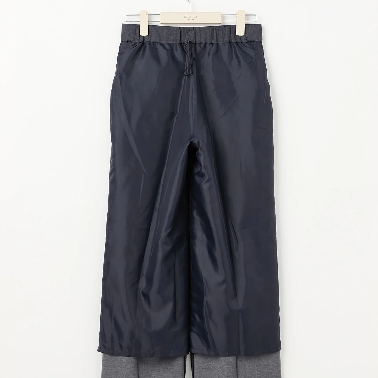 THE THIRD SUITS Denim-Like Wide Pants - Navy - Image 9