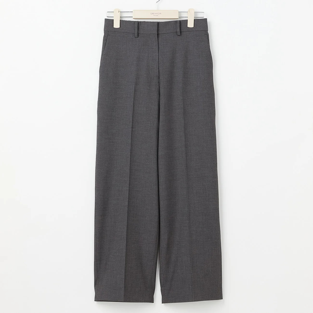 THE THIRD SUITS Chambray Wide Pants - Medium Gray - Image 4