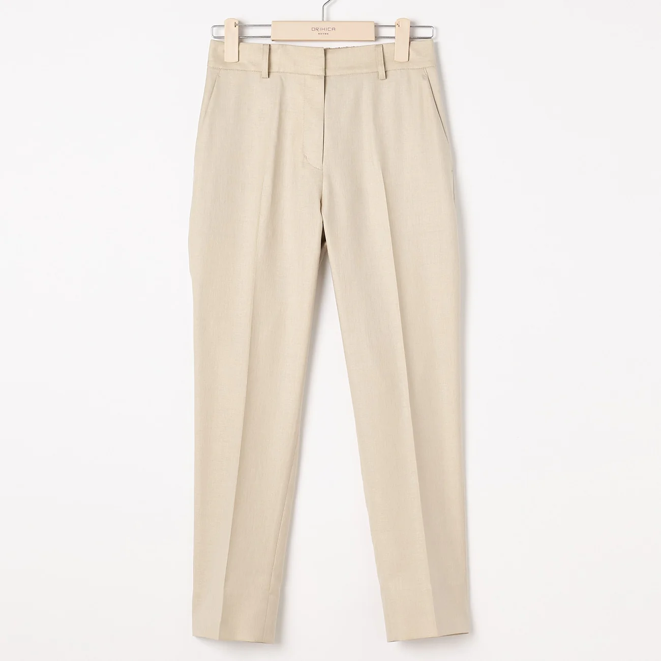 THE THIRD SUITS Linen-like Cropped Pants - Beige
