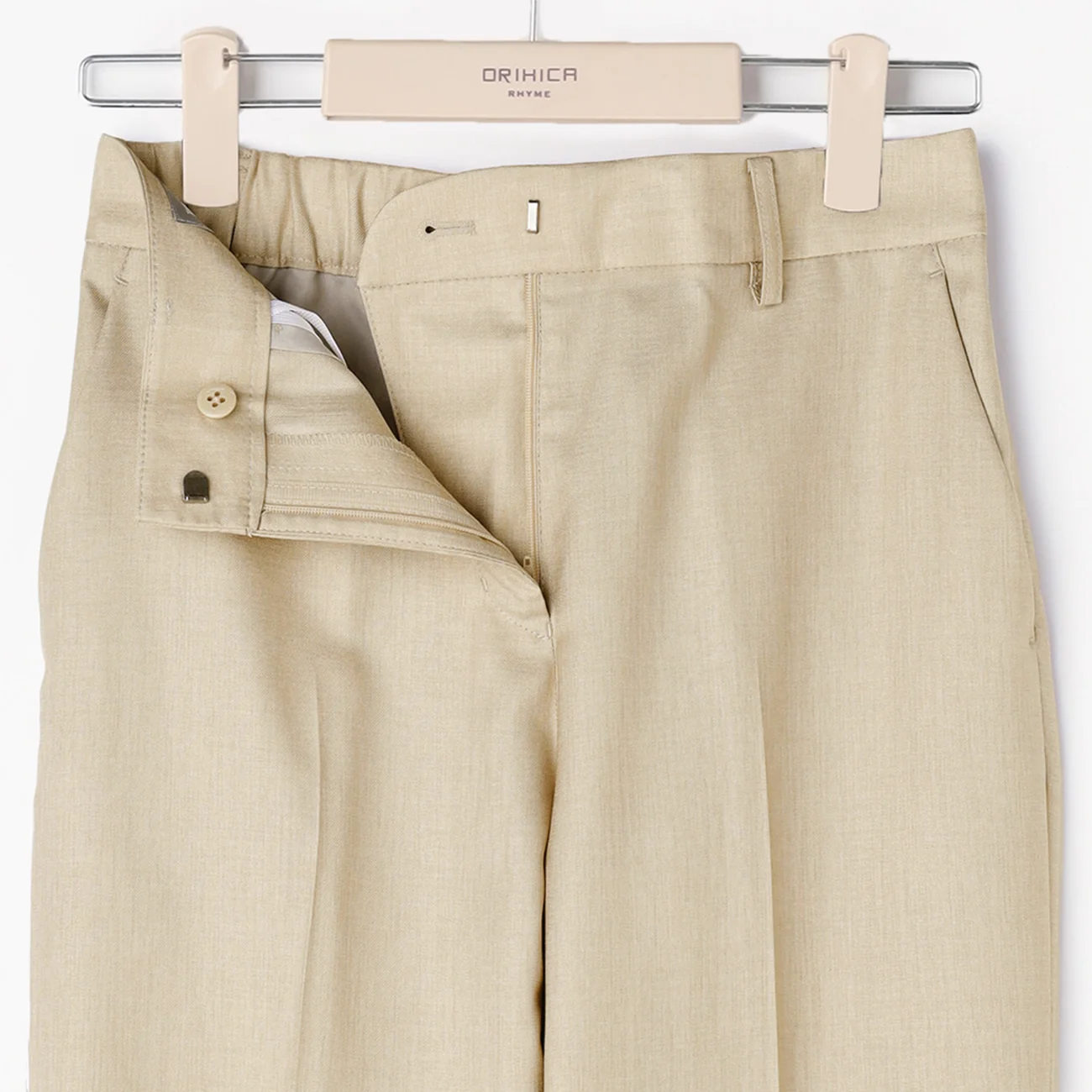 THE THIRD SUITS Linen-like Cropped Pants - Beige - Image 2
