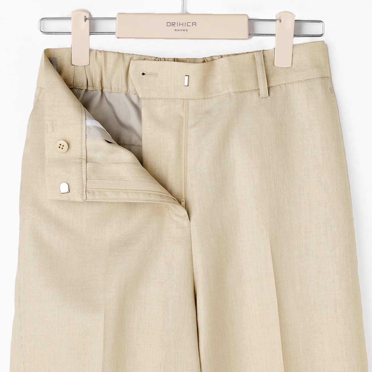 THE THIRD SUITS Linen-like Wide Pants - Beige - Image 2