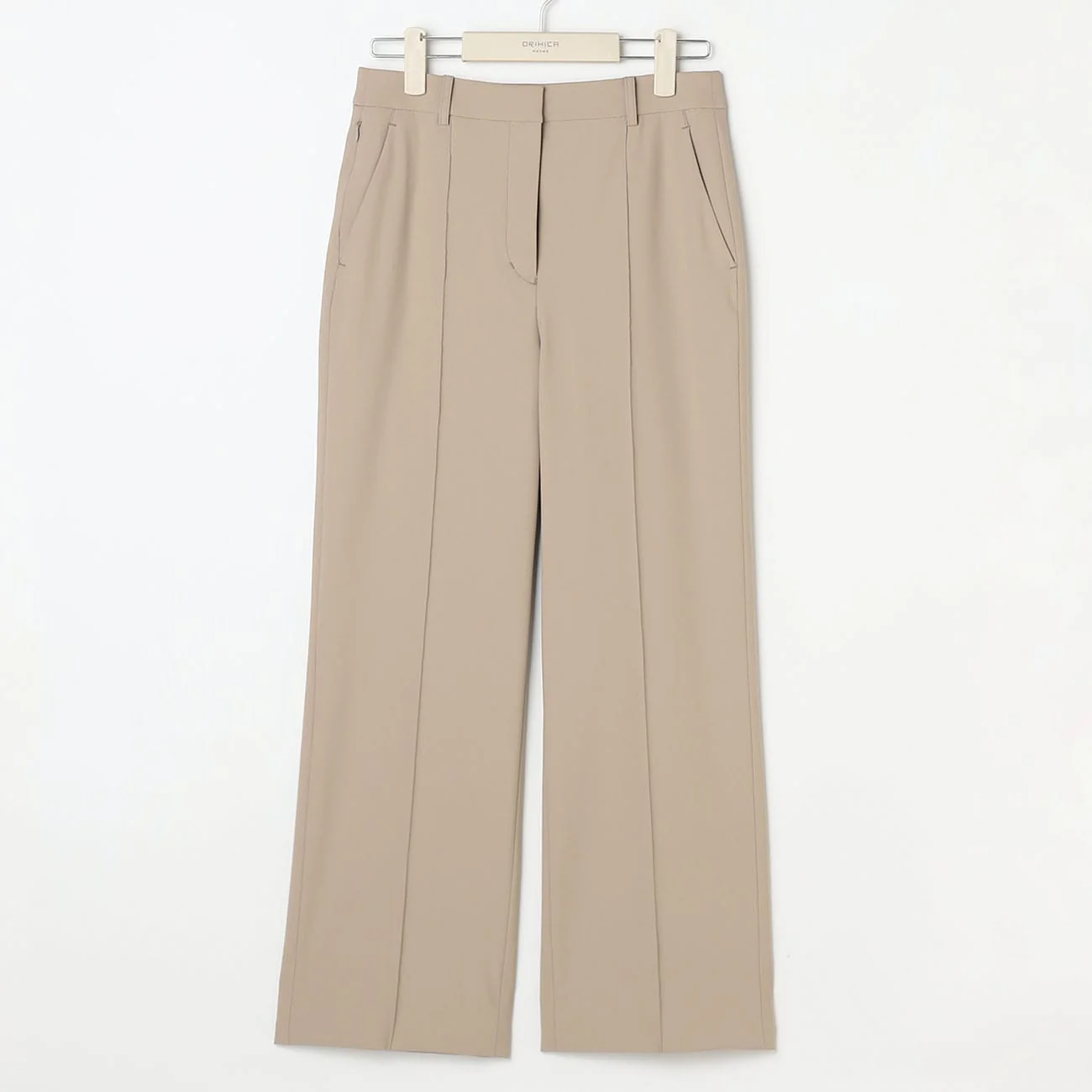 Japanese Fabric THE THIRD SUITS BIZSPO Water-Repellent Wide Pants - Beige