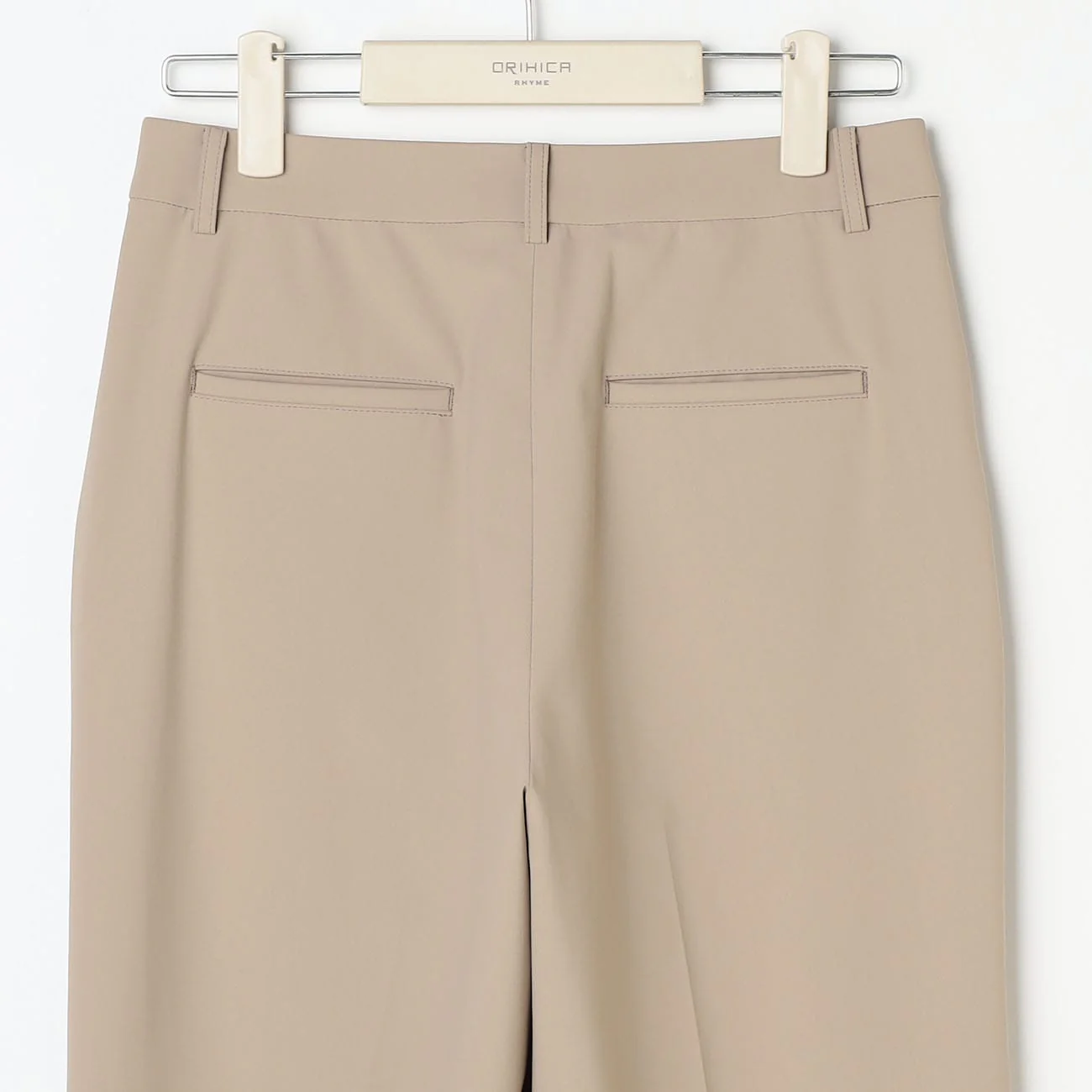 Japanese Fabric THE THIRD SUITS BIZSPO Water-Repellent Wide Pants - Beige - Image 3