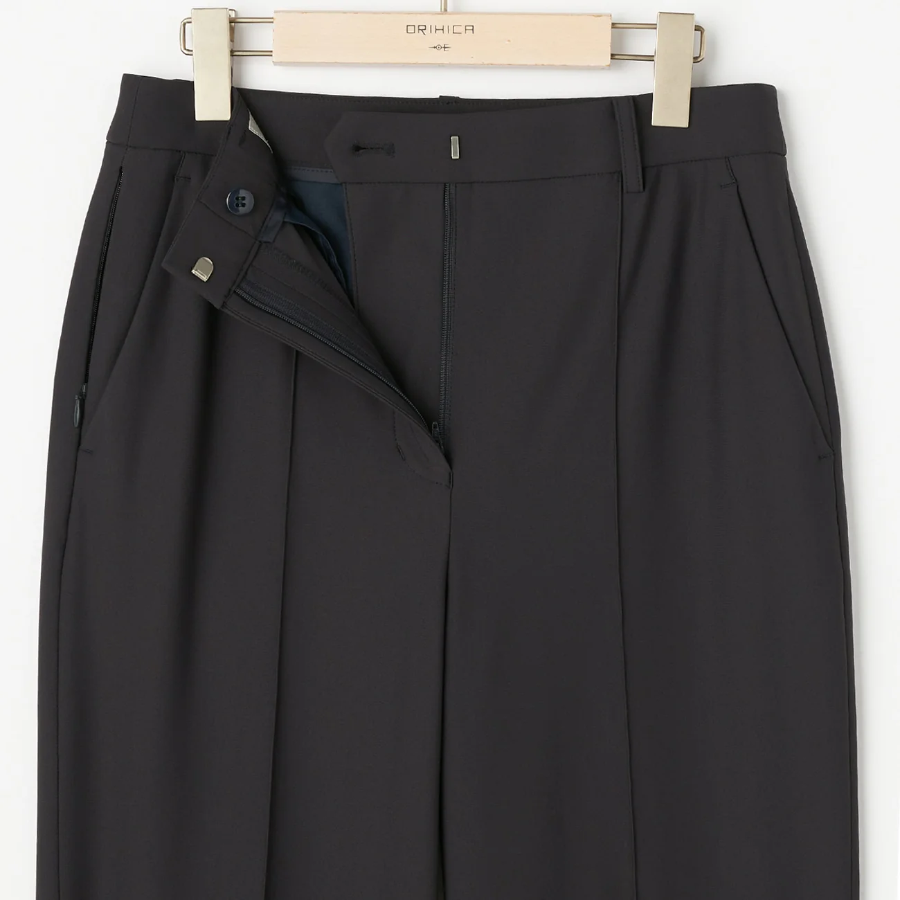 THE THIRD SUITS BIZSPO Wide Pants - Navy - Image 6