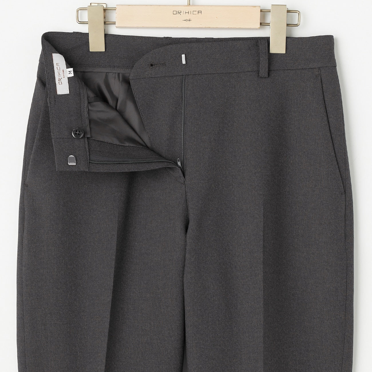 Washable Stretch Shark Skin Cropped Suit Pants - Medium Gray - Image 6
