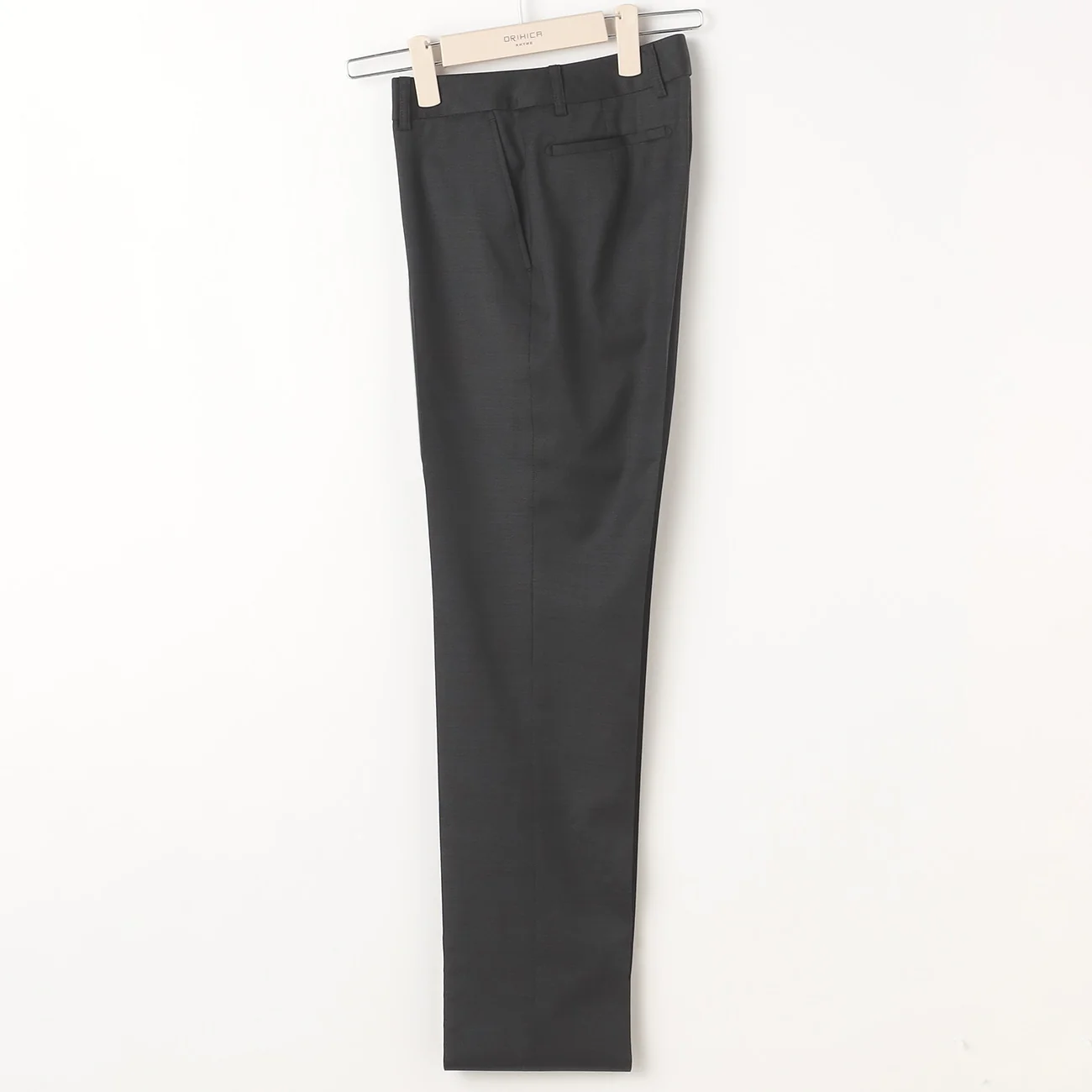 LUXE Line REDA Textured Wool Tapered Pants - Charcoal Gray - Image 4