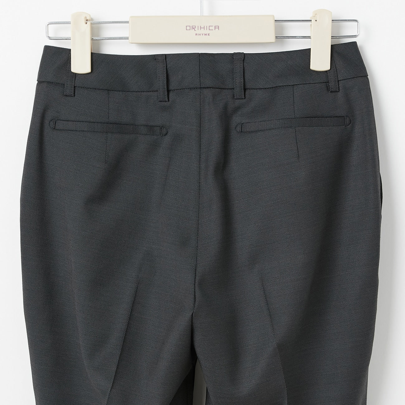 LUXE Line REDA Textured Wool Tapered Pants - Charcoal Gray - Image 6