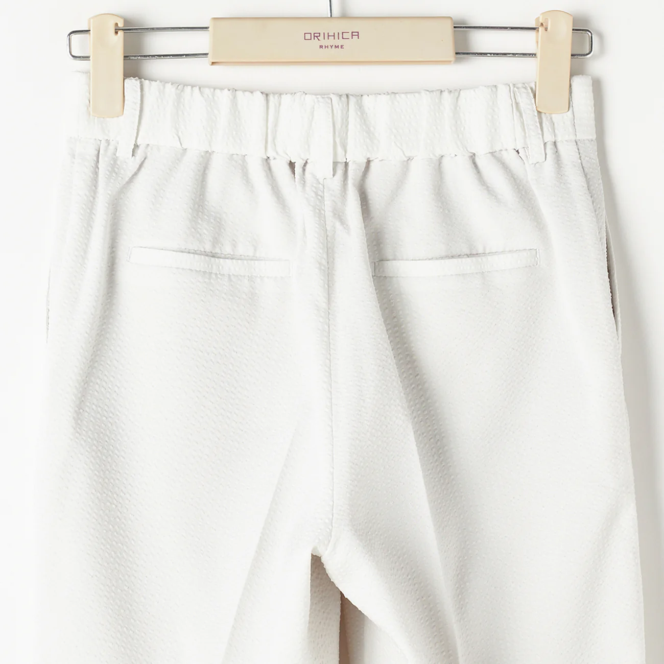THE THIRD SUITS Seersucker Cropped Pants - White - Image 3