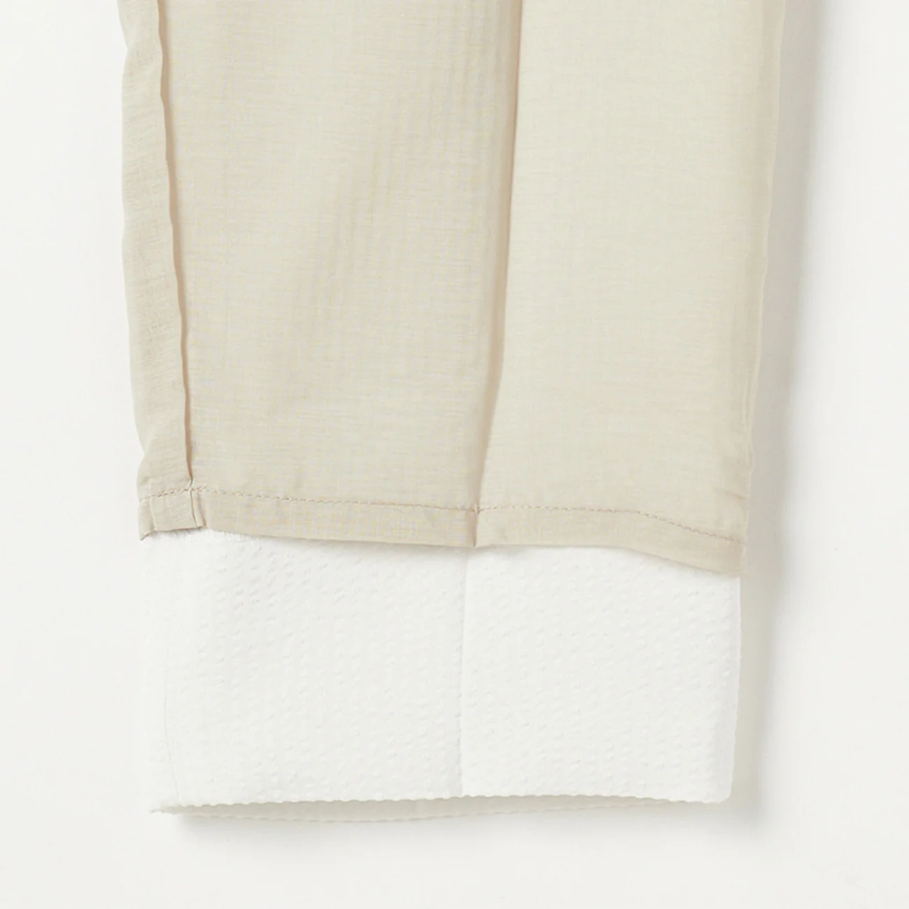 THE THIRD SUITS Seersucker Cropped Pants - White - Image 6