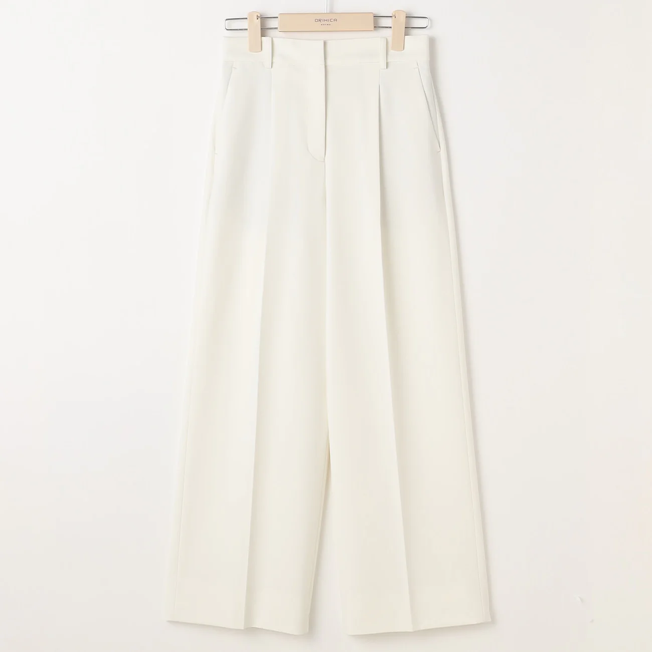Flamingo Pleated Wide Pants - White - Image 9
