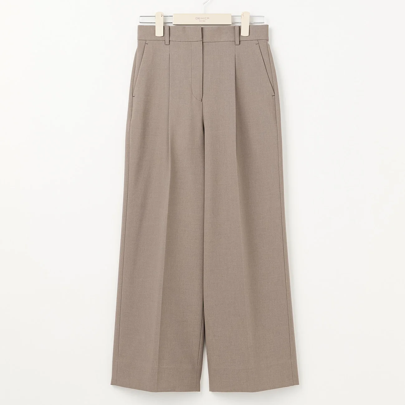 Flamingo Pleated Wide Pants - Beige - Image 10