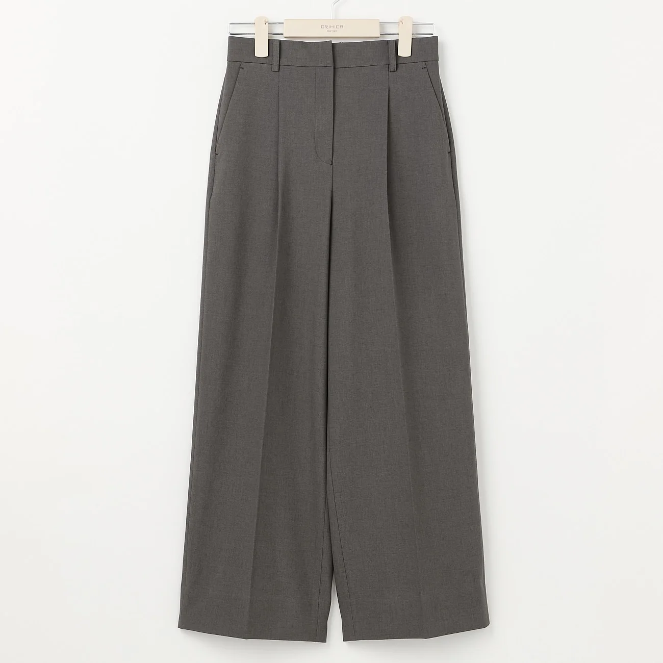 Flamingo Pleated Wide Pants - Medium Gray - Image 7