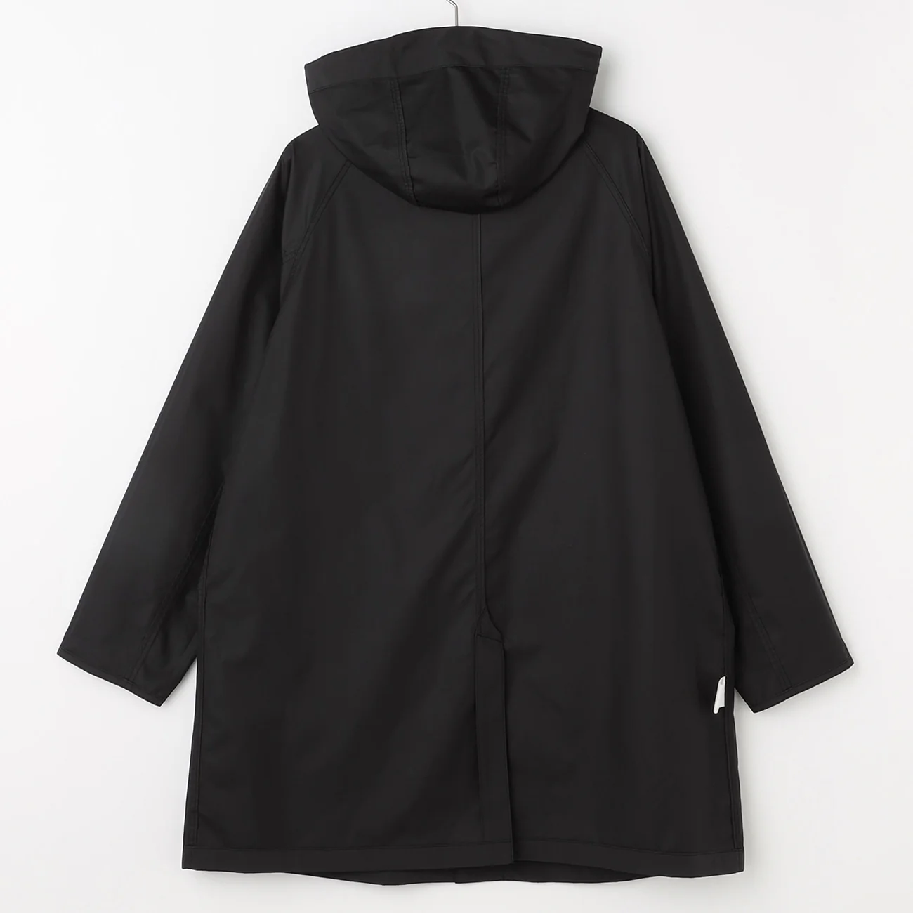 Water-Repellent Packable Hooded Coat - Black - Image 10