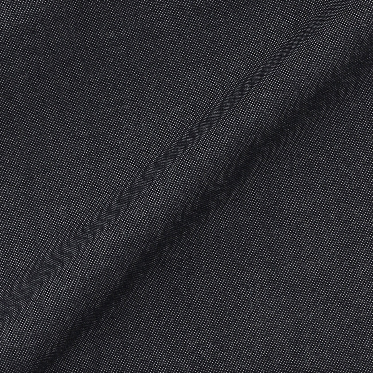 Business Casual Non-Iron Dark Denim-Like Snap-Down Shirt - Navy - Image 8