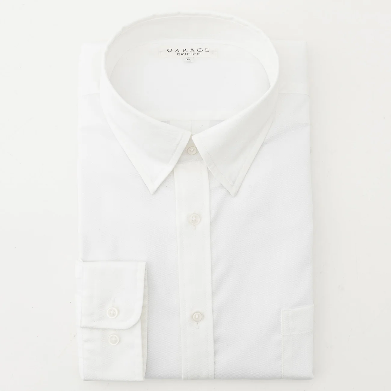 Business Casual Non-Iron Dobby Snap-Down Shirt - White - Image 5