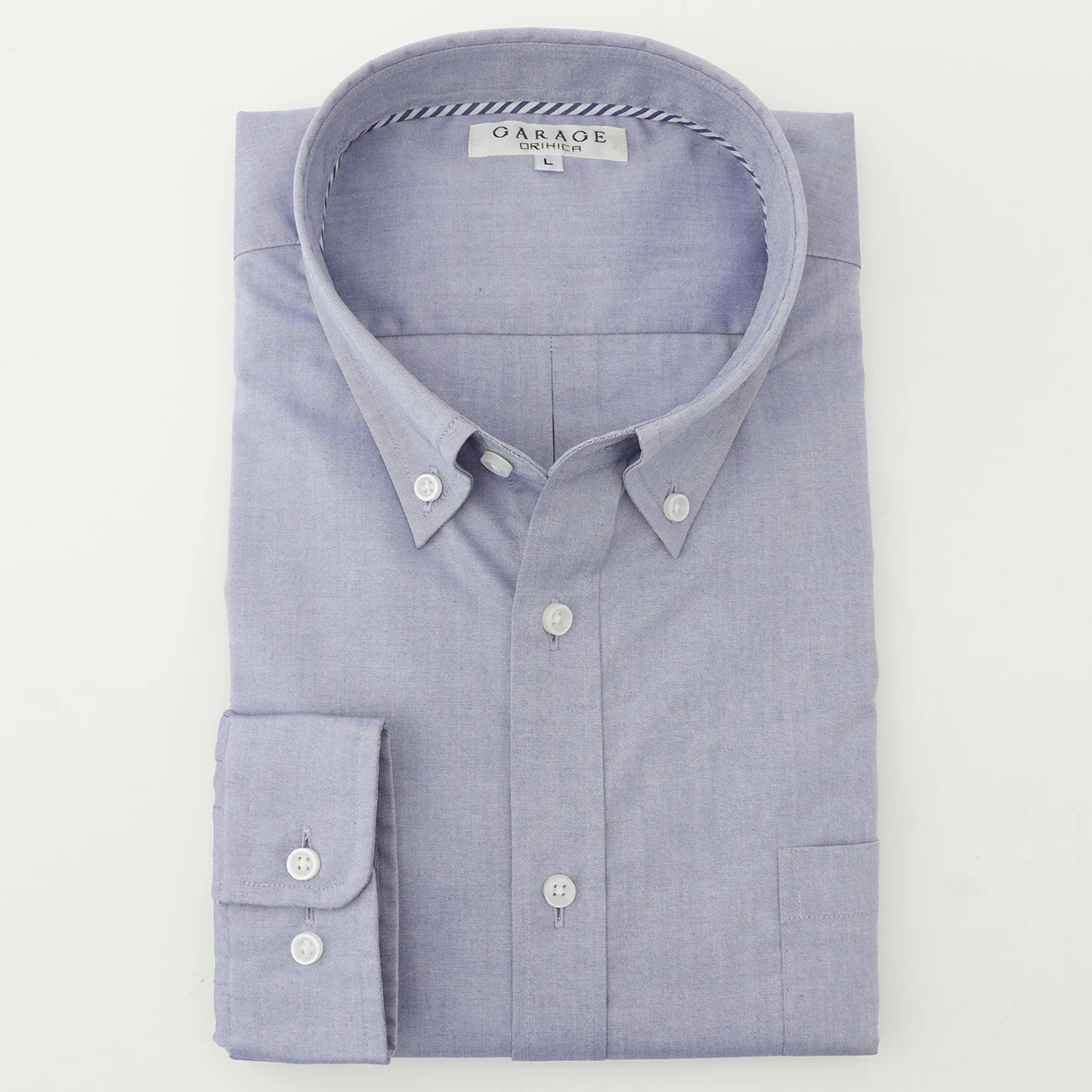 Business Casual Non-Iron Oxford Button-Down Shirt - Blue - Image 5
