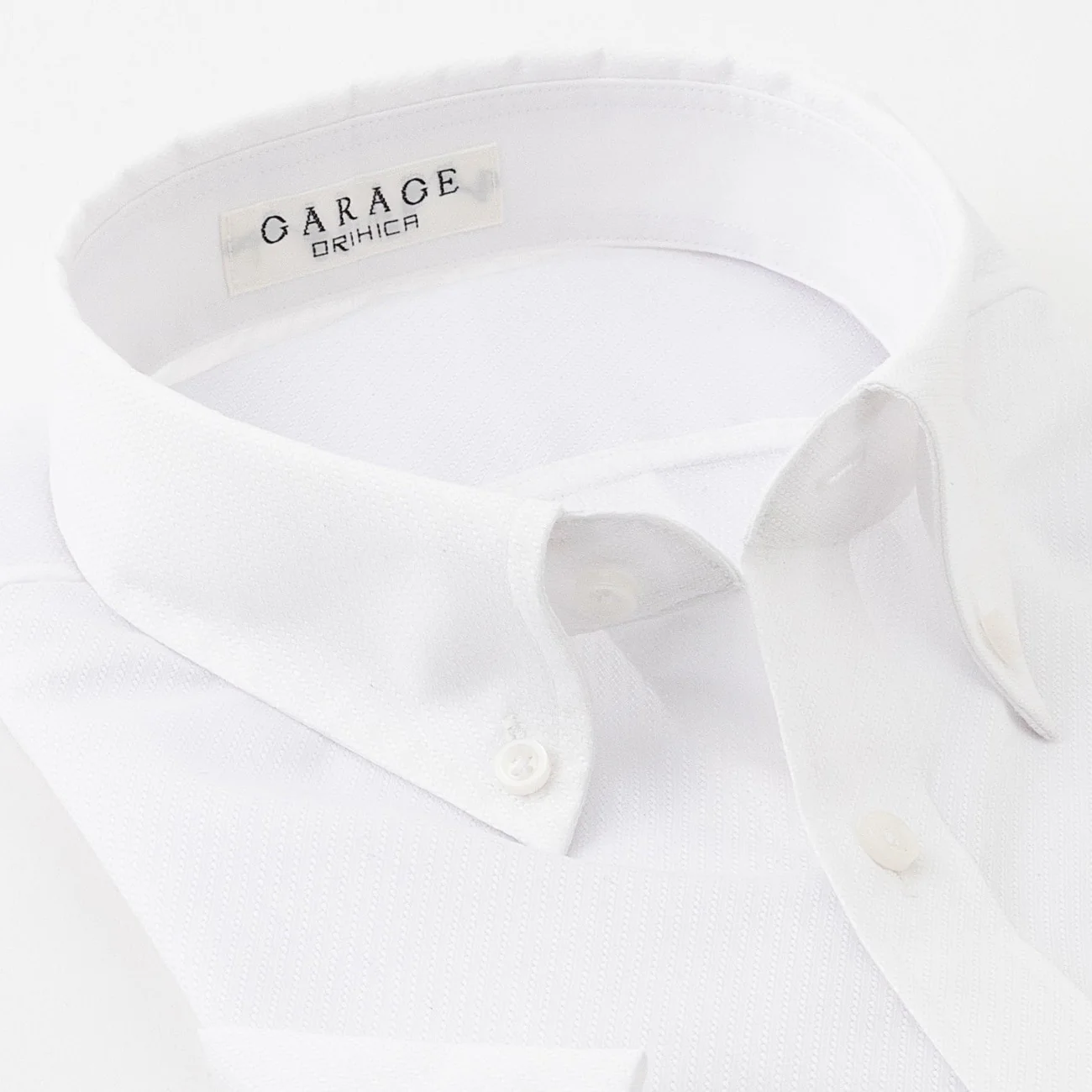 Business Casual Button-down Short Sleeve Shirt - White - Image 2