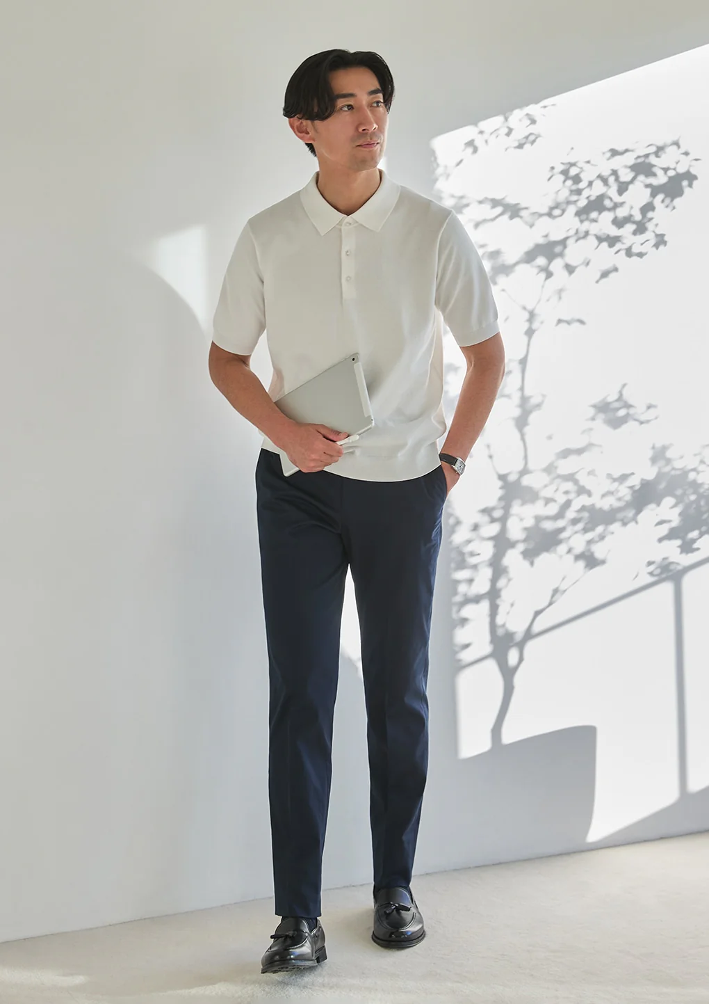 Plating Knit Polo Shirt - Image 25