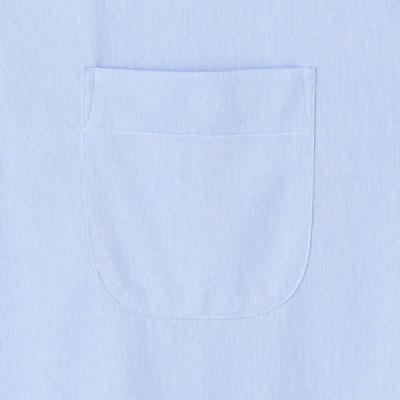 Heathered Solid Spread Collar Polo Shirt - Blue - Image 4