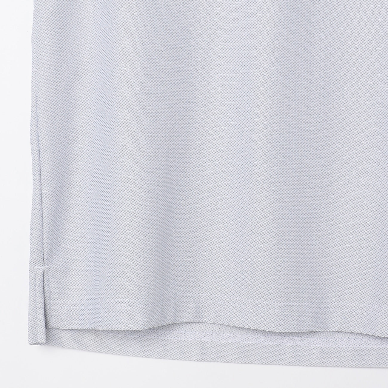 Diamond Weave Spread Collar Polo Shirt - Navy - Image 5