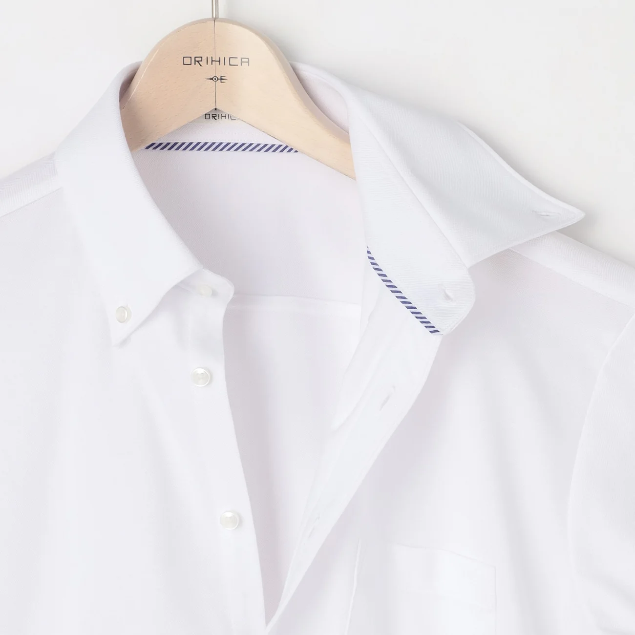 Button Front Polo Shirt - White - Image 3