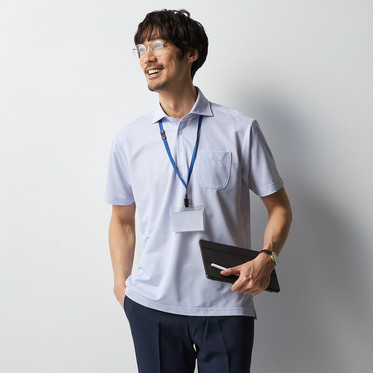 Twill Spread Collar Polo Shirt - Image 2