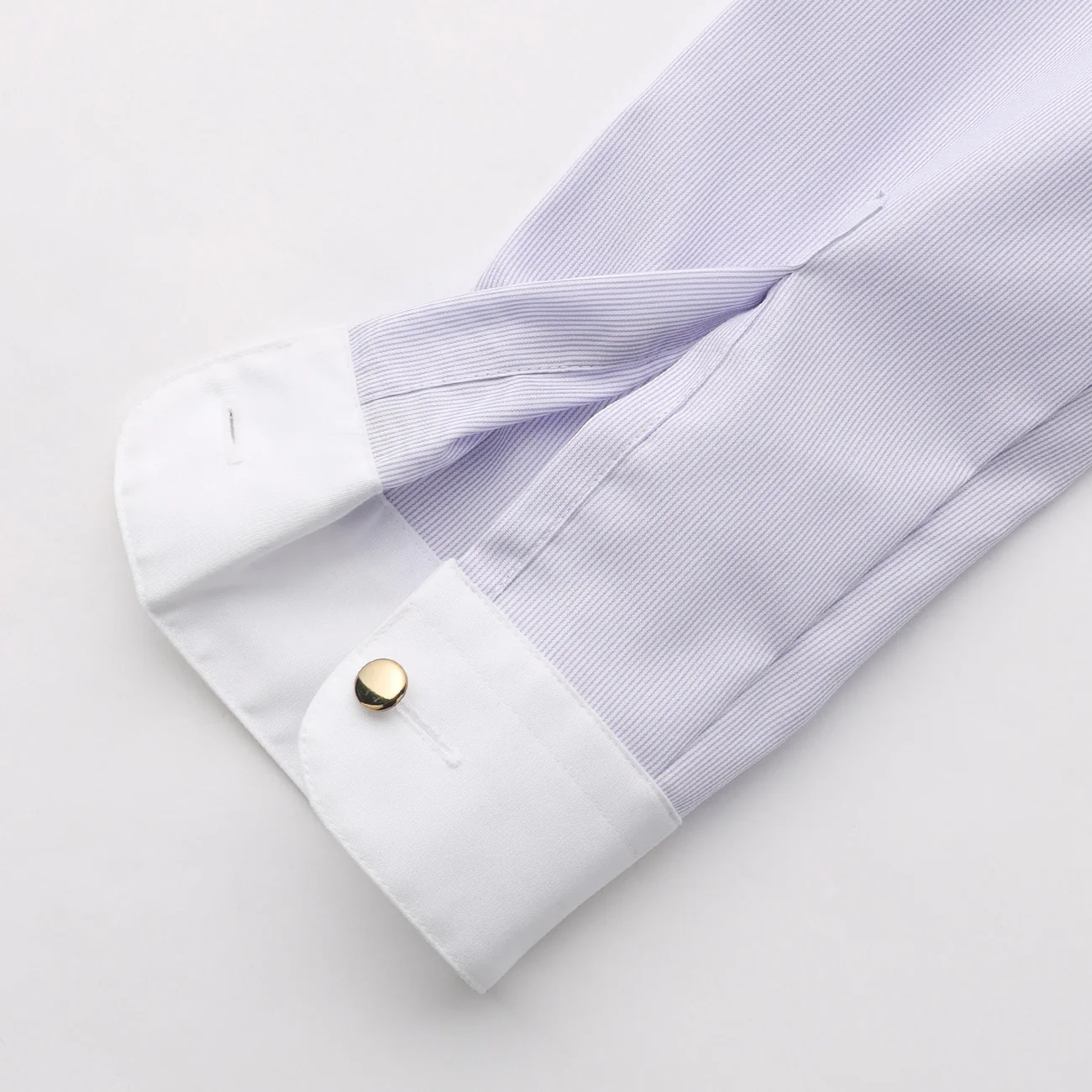 Super Non-Iron Cotton Band Collar Shirt - Blue - Image 7
