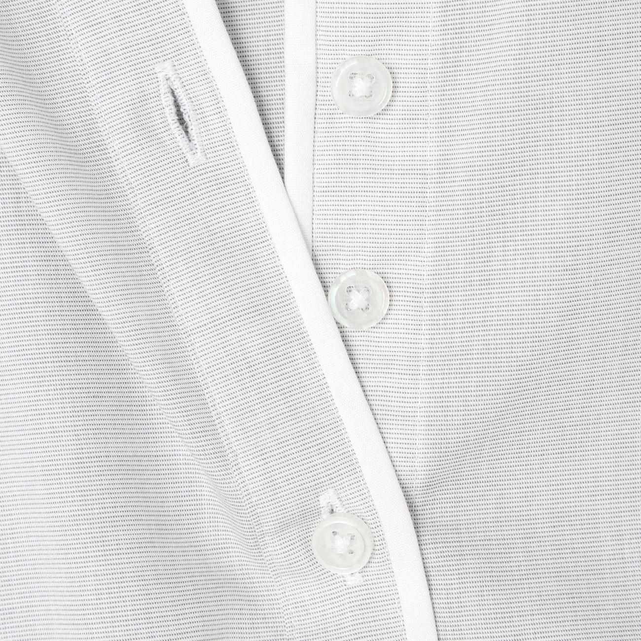 Super Non-Iron Cotton Contrast Collar Shirt - Gray - Image 7