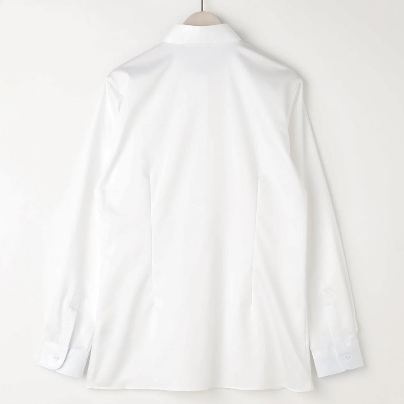Women's Super Non-Iron Cotton Contrast Point Collar Shirt - White - Image 4