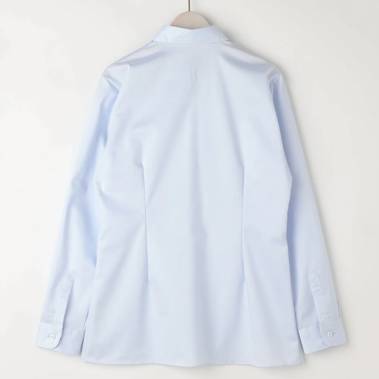 Women's Super Non-Iron Cotton Contrast Point Collar Shirt - Blue - Image 4