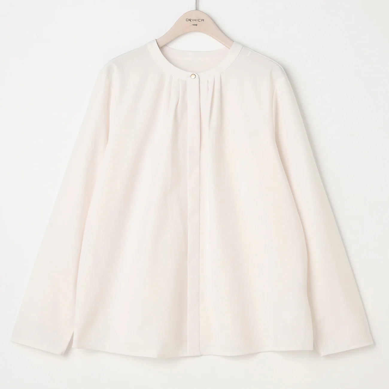 Non-Iron Stand-Up Collar Tricot Blouse - Image 10