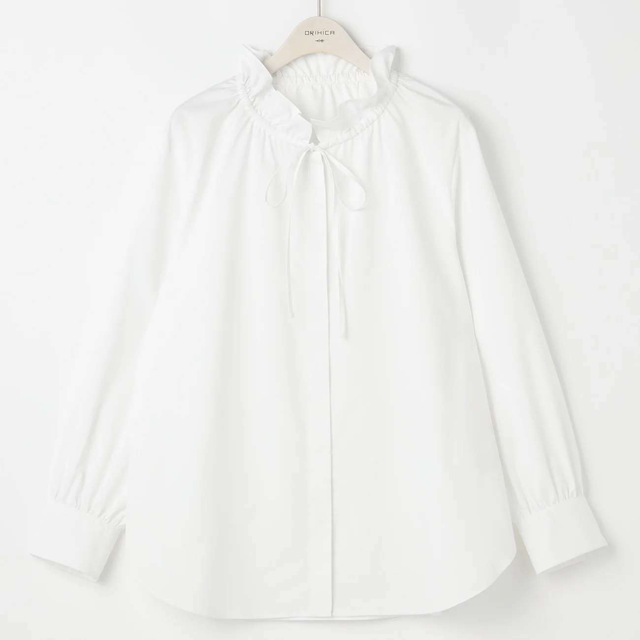 Frill Neck Blouse - White - Image 6